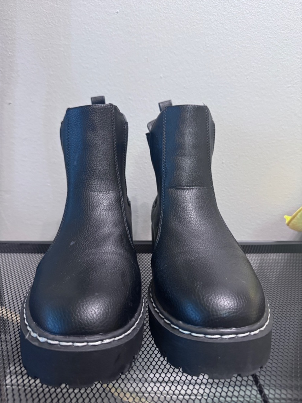 Black Platform Chelsea Boots
